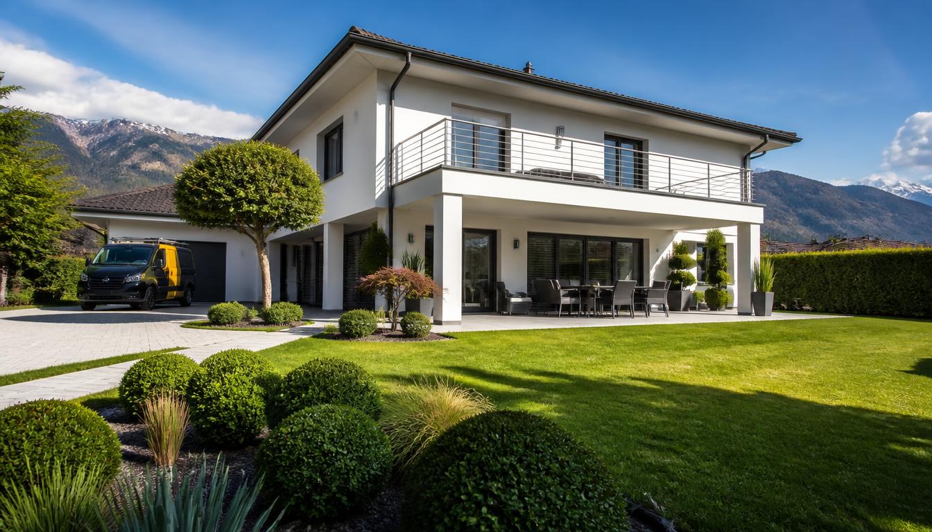 Villa curata nel Sopraceneri con giardino ordinato